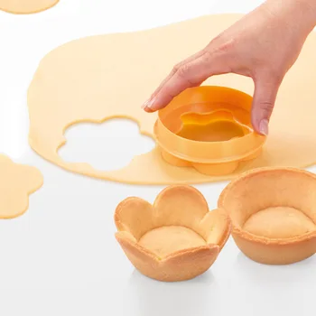 Aluat De Patiserie Tamper Tarta Forme De Tarta Cutter Forma De Floare Aluat Cookie Biscuit Set Freze Pentru Muffin Cupcake Mucegai