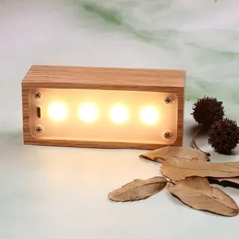 Cele mai noi LED-uri cu Senzor Tactil Dulap de Bucătărie Lumina Lămpii din Lemn USB Estompat Lumina Lămpii dulap Dulap Vitrina Lampă de Perete