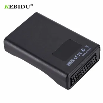 KEBIDU 1080P Video Audio de Lux Convertor Adaptor SCART La HDMI compatibil pentru TV HD DVD pentru Sky Box-STB Plug and Play