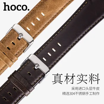 22mm HOCO Watchband pentru Huami AMAZFIT Sport Ceas Inteligent Trupa Pentru Huawei Watch GT piele de Vacă din Piele Curea Bratara