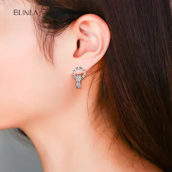 BLINLA coreean Cifre Romane Cercei Stud Pentru Femei de Moda de Lux din Oțel Inoxidabil de Aur de Argint de Culoare Zircon Cercel Bijuterii
