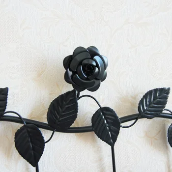 În stil European, Fier de Trandafir Design Decorativ de Perete Cârlig montat pe Perete Cuier suport de Stocare Cheie Titularul Organizator Decor Acasă