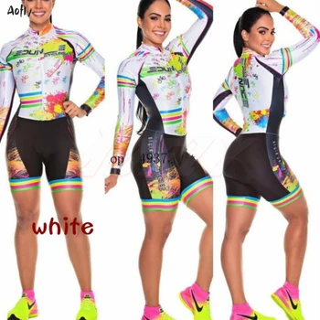 Ciclism Feminin Xama Pro Femei Îmbrăcăminte De Triatlon Ciclu Salopeta Skinsuit Macao Ciclism Cu Maneca Lunga Set De Haine Pentru Bicicliști