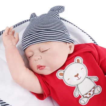 KAYDORA Silicon Papusa Reborn în Viață Păpuși Jucărie Realiste de Dormit Real Renăscut 22inch 55cm Băiat Jucarii Pentru Copii Cadou de Ziua de nastere