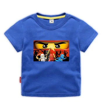 2019 Vara Haine Copii Baieti Fete T-shirt Ninja Ninjago Desene animate Bumbac T-shirt pentru Copii Topuri Roșu, Albastru, Tricouri 3-10y