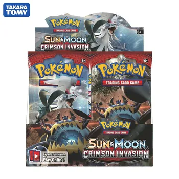 324 Carduri Pokemon TCG: Sun & Moon Roșu Invazia 36 Pungi Sigilate de Rapel Cutie de Colectie Carte de Joc de Tranzacționare Jucarii