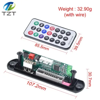TZT Wireless MP3 WMA Decoder Bord, Control de la Distanță Player 12V Bluetooth 5.0 USB FM AUX TF Card SD Modulul Radio Auto MP3 Difuzor