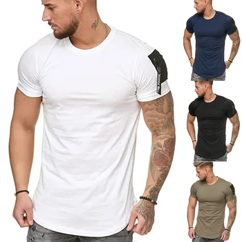De vară pentru Bărbați T-Shirt Modele de Explozie Fierbinte de Vânzare Design Original Umăr Maneca Buzunar Cusut Slim Barbati Casual Sport T-Shirt