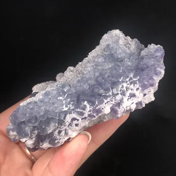 Pure naturale violet albăstrui fluorit cristal mineral specimen reiki de vindecare meditație