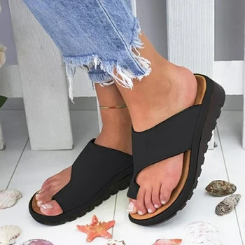 În 2020, Noi Femeile Vară Non-alunecare Pantofi Platforma Pene Plat Femeie în aer liber, Papuci de Plaja, Sandale
