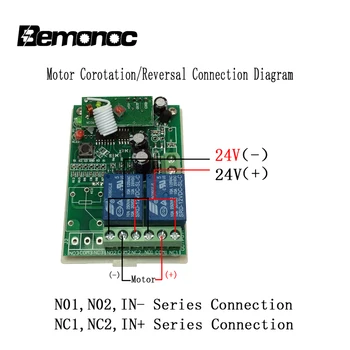 Bemonoc 2 Canal DC Motor Controller Receptor 12/24V Mini Control de la Distanță de Locuințe Intrarea Garda Controler Pentru Motor de curent continuu
