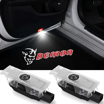 2-4 buc HD Ușa Mașinii de Lumină LED-uri Pentru Dodge Challenger Demon SRT Încărcător Logo Insignia Umbra de Curtoazie de bun venit Lumina 12V Tuning Auto