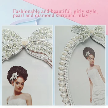 Europeană 2021 stil perla rama foto cu diamant de 3 inch, 6 inch, 7 inch perla pendul nunta de zi pentru adulți cadou ramă