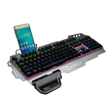 Tastatură mecanică de Gaming cu Fir USB 104 Taste Albastru Comutator LED Backlight Joc Tastatura Pentru Tablete Desktop PC
