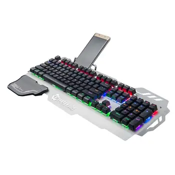 Tastatură mecanică de Gaming cu Fir USB 104 Taste Albastru Comutator LED Backlight Joc Tastatura Pentru Tablete Desktop PC