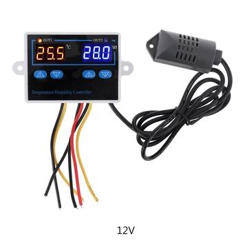 110V-220V 12V Termostat Digital de Temperatură și Umiditate Controller 10A Temperatura Umiditate Metru Termometru