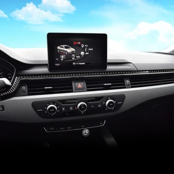 Interior Panou de control Central consola de bord Decor Benzi din fibra de carbon autocolante Auto pentru Audi a4 b9 LHD RHD Accesorii