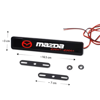 Masina Grila Fata cu Emblema, Insigna de Lumină LED Logo-ul Pentru Mazda MX5 CX7 CX9 CX5 MX3 Atenza Axela 2 3 323 5 6 RX8 RX7 Viteza 6 Accesorii
