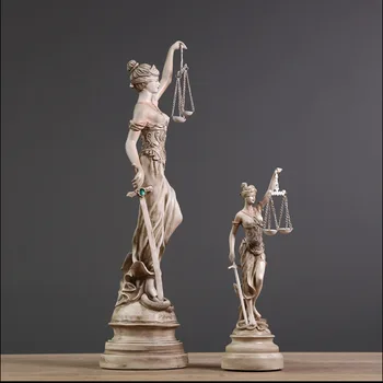 [MGT] Antică greacă Zeița Justiției Themis Statuie Rasina de Artizanat Retro Decor Acasă