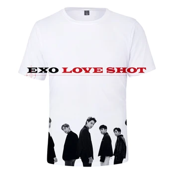 Kpop Bang Magazin EXO Dragoste Împușcat 3D Imprimate T-shirt Femei/Bărbați de Moda de Vara Maneca Scurta Tricouri 2019 Vânzare Fierbinte Casual Tricouri