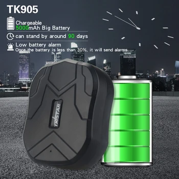 www.bazias4.ro Directă a SA & EAU Impermeabil GPS Auto Tracker TK905 Super-Magnet de Așteptare 90Days în Timp Real de Urmărire de Viață APP Gratuit