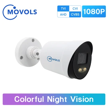 Movols 2MP Colorate Viziune de Noapte Camera de Securitate CCTV AHD de Exterior Camera de Supraveghere Video Analog rezistent la apa Senzor Sony aparat de Fotografiat