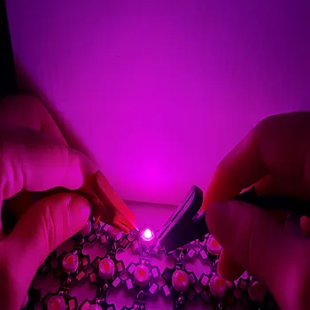 50pcs/lot 3W full spectrum led-uri cresc chip cu PCB stele , led-uri cresc lumini ,cu spectru larg 380nm-840nm dioda led pentru plante de interior