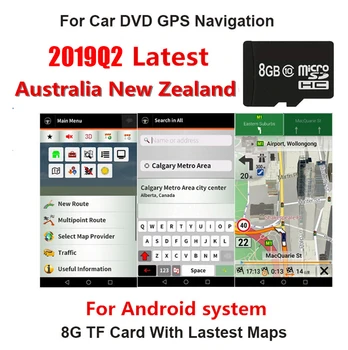 Se potrivesc pentru Sistemul Android Auto Auto Navigație GPS 8GB Micro SD Card pentru Australia, Noua Zeelandă Hartă