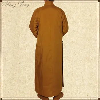 Călugăr budist haine haine de călugăr shaolin imbracaminte barbati calugar shaolin uniformă budist îmbrăcăminte halat budist CC259