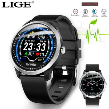LIGE ECG PPG ceas inteligent monitor de ritm cardiac tensiunea arterială smartwatch ecg de afișare Somn Tracker de Fitness Smartwatch Android IOS