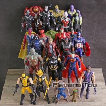 Avengers Infinity War Thanos Iron Man, Spiderman, Captain America, Black Panther Black Widow PVC Figurine Jucarii 24buc/set