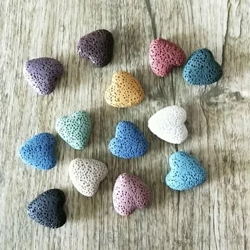 Colorate Dragoste Inima de Piatră de Lavă Ulei Esențial Difuzor Margele Aromoterapie Rock Piatra DIY Colier si Bratara Foc Bijuterii