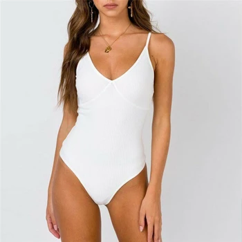 2019 Vara Femei Body Sexy Backless Spaghete Curea Bodysuit Costum De Corp Pentru Femei Scurte Solid Romper Femei Salopeta