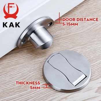 KAK Magnetic Ușă se Oprește 304 din Oțel Inoxidabil Ușă Dop Ușă Ascunsă Titularii Prinde de Podea Unghii-gratuit Opritor de Feronerie pentru Mobilier