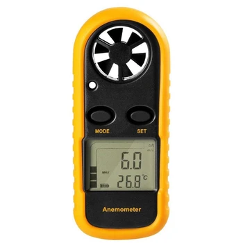 Gm816 Digital Anemometru Portabil, De Buzunar Anemometru Digital Cu Display Lcd Pentru Măsurarea Vitezei Vântului, Temperatura Și Vântul Chi
