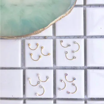 Noi 20buc zâmbet fata de metal de unghii de arta Japonez de bijuterii stras aliaj de unghii DIY decorare stralucitoare perla unghii accesorii