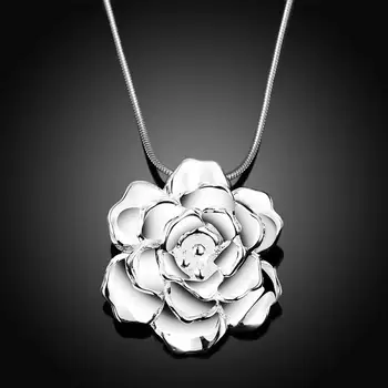 INALIS Romantic Creative Flori Colier Placat cu Argint Femeie Colier de tip Boutique de Bijuterii Pentru a Trimite Prietenilor Romantic Cadou de Aniversare