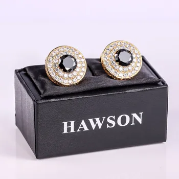 HAWSON New Sosire Bijuterii de Înaltă Calitate de Cristal Butoni Pentru Barbati Camasi Moda Cadou de Nunta butonul Cu Cutie