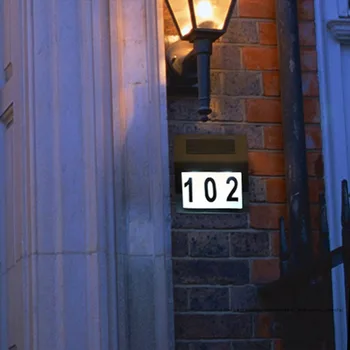 Ușa casei cu numărul hotel în aer liber led numere apartament semn plăci indicatoare doorplate Adresa Placa Cifre Placa de Lămpi de Perete Dropship