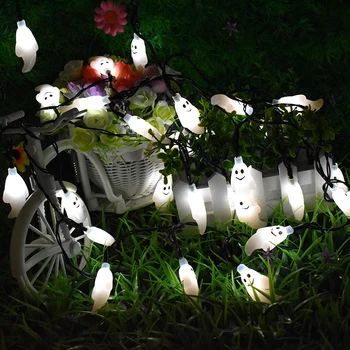 Solar Șir de Lumini 30/50 LED-uri Impermeabil Fantoma Drăguț de Crăciun Iluminat pentru Petrecere de Vacanță Surpriză Decor de Halloween