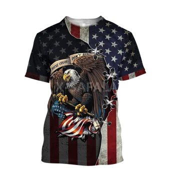 Moda de vara Barbati tricou US Navy NE Veteran Pavilion Vultur Soldat 3D Imprimat tricouri Unisex Harajuku tricou Casual Tricou Topuri-3