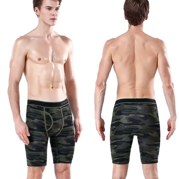 Camuflaj Lenjerie de corp pentru Bărbați W/ Fly Boxer Bumbac Chiloți pentru Bărbați Chiloți pantaloni Scurți de sex Masculin Calvin Confortabil Brand 2020
