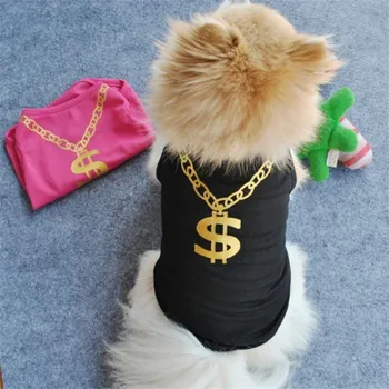 Vara Ieftine Câine de Companie Haine tricou Catelul Pisica de Cățeluș Vesta Sacou Moda Bani Cămașă Chihuahua de Haine pentru Câini Produse pentru animale de Companie (3 Culori)