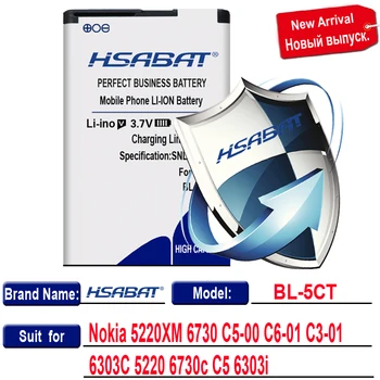 HSABAT 3400mAh BL-5CT BL5CT Baterie Pentru Nokia 5220XM Baterie 6730 C5-00 C6-01 C3-01 6303C 5220 6730c C5 6303i