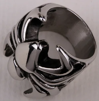 Păianjen mare inel pentru barbati copii din oțel inoxidabil 316L motociclist punk rock party bijuterii animal de moda ton de argint SR32 en-gros