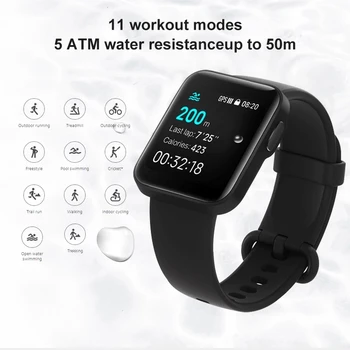 Versiune globală Xiaomi Mi Watch Lite GPS Tracker de Fitness Monitor de Ritm Cardiac Sport Brățară de 1.4 Inch Bluetooth Smartwatch 5.0