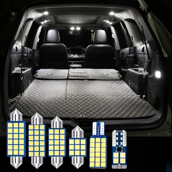 9pcs LED-uri Auto Interior Fata-Spate, plafoniera Portbagaj Bec torpedou Lămpi Pentru Mercedes Benz W204 C Class 2008-2013 Accesorii