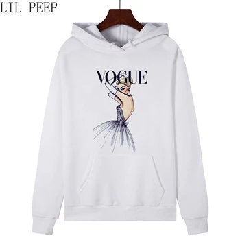 Moda Gotic Vogue Tipărite Ticăloși Casual Camiseta Mujer Amuzant Femei Hoodies Teen Strada Harajuku Haine Hip Hop