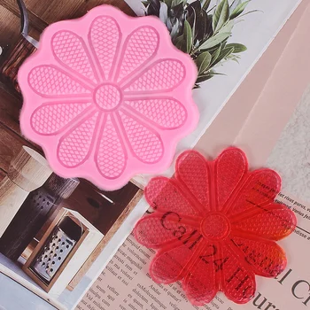 Floare Mandala Matrite de Silicon DIY Designer de Lut Bijuterii Textura Dantela Grava de Timbru în Ipsos Rășină Epoxidică Coaster de Artă