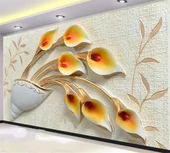 Beibehang Personalizate 3D tapet romantic potcoavă prune dormitor fundal TV de perete decor acasă pictura papel de parede